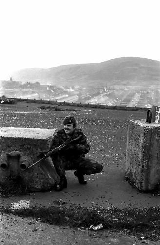 © Copyright Paul Crispin - photograph of British soldiers in Belfast during 1986