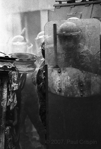 © Copyright Paul Crispin - photograph of British soldiers in Belfast during 1986