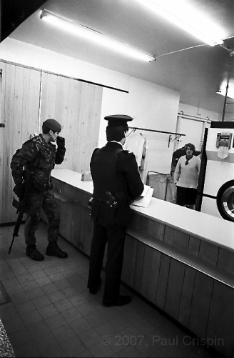 © Copyright Paul Crispin - photograph of British soldiers in Belfast during 1986