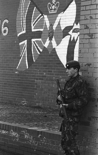© Copyright Paul Crispin - photograph of British soldiers in Belfast during 1986