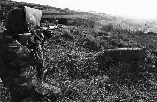 © Copyright Paul Crispin - photograph of British soldiers in Belfast during 1986