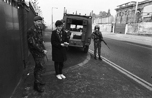 © Copyright Paul Crispin - photograph of British soldiers in Belfast during 1986