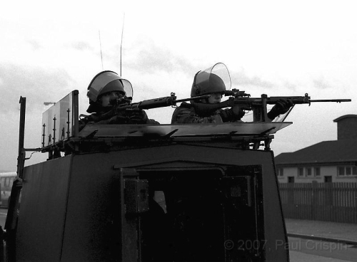 © Copyright Paul Crispin - photograph of British soldiers in Belfast during 1986