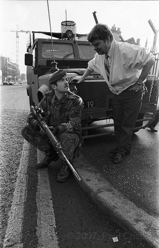 © Copyright Paul Crispin - photograph of British soldiers in Belfast during 1986