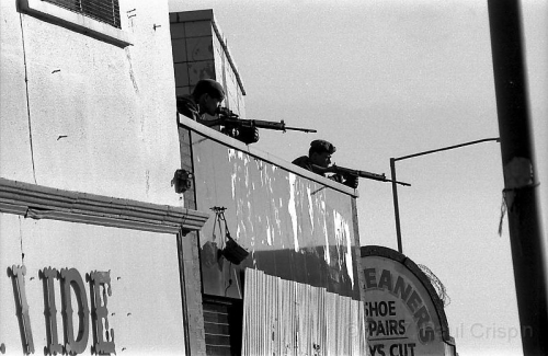 © Copyright Paul Crispin - photograph of British soldiers in Belfast during 1986
