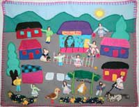 photograph of chilean arpillera