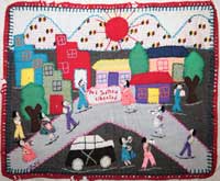 photograph of chilean arpillera
