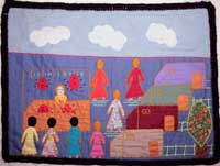 photograph of chilean arpillera