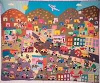 photograph of international quilt / wall hanging