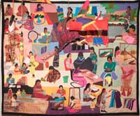 photograph of international quilt / wall hanging
