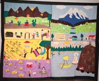 photograph of international quilt / wall hanging
