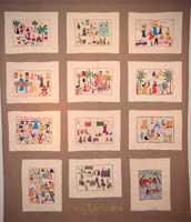 photograph of international quilt / wall hanging