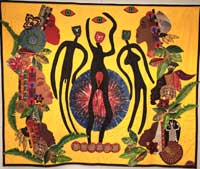 photograph of international quilt / wall hanging