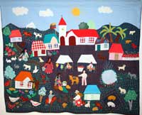 photograph of international quilt / wall hanging