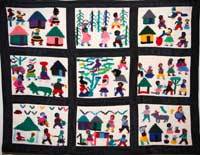 photograph of international quilt / wall hanging